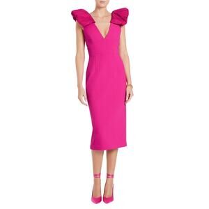Rebecca Vallance Statement Hot Pink Cupids Bow Dress Size 10 US / 14 AUS